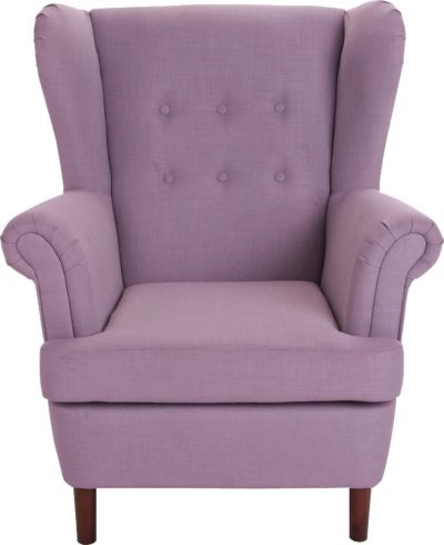 Martha - Fabric Wingback Chair - Lilac